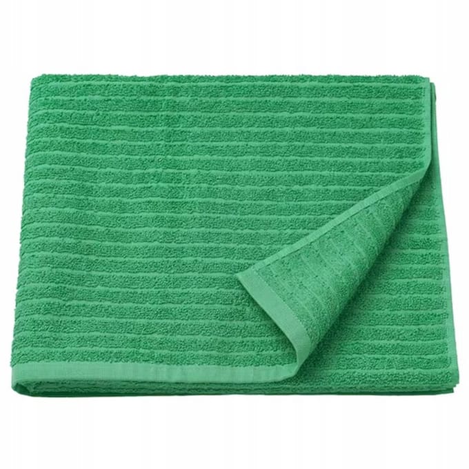 IKEA VAGSJON Badhanddoek Groen 70x140 cm 100% Katoen