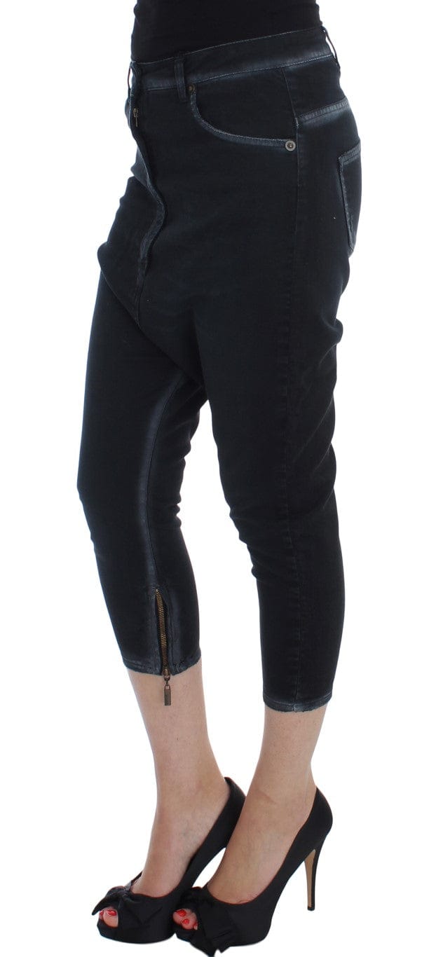 Cavalli Blauw Katoen Stretch Baggy Relax Jeans