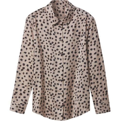 ESMARA Satijnen dames blouse (Luipaard print, 34)