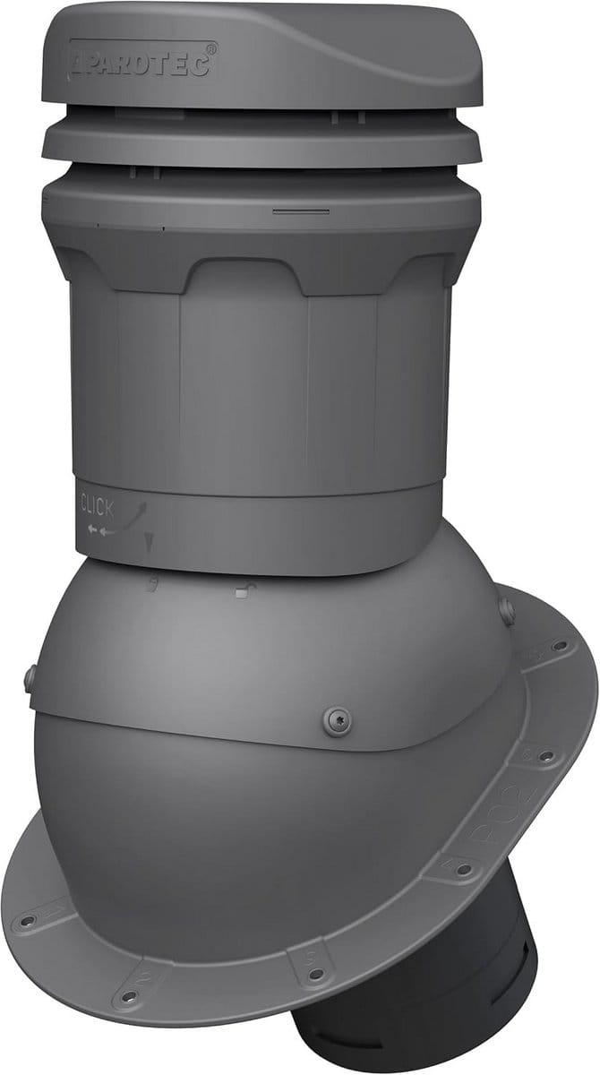 Ventilatiepijp 125mm voor plat dak, bitumen en dakpannen