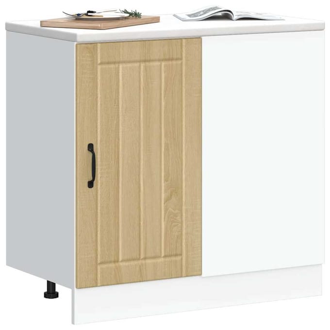 vidaXL - Onderkast - Lucca - bewerkt - hout - sonoma - eikenkleurig