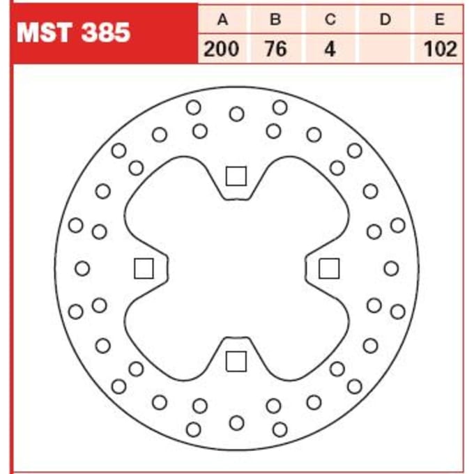 Remschijf TRW MST385, 1 Stuk