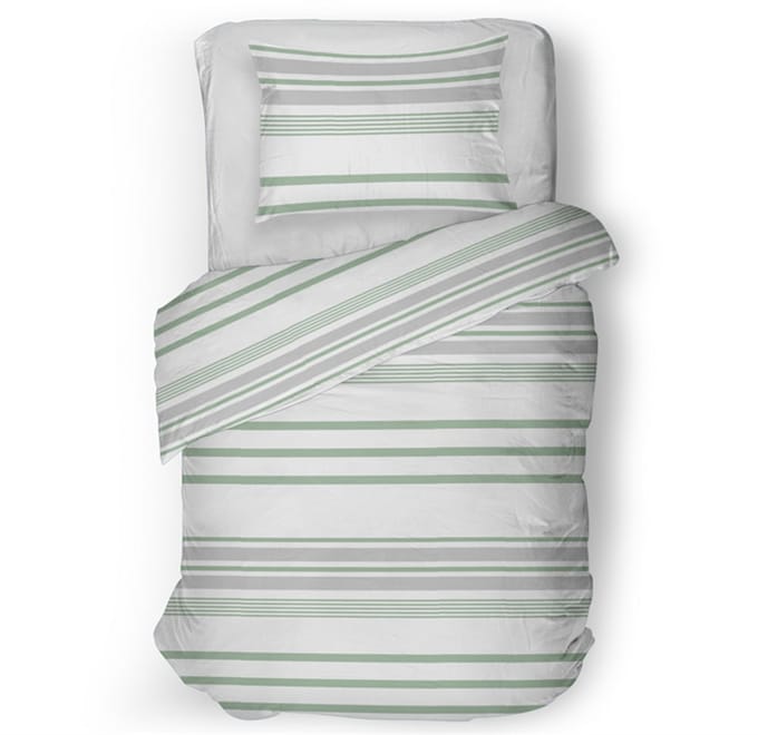 Snoozing Indra Dekbedovertrek - Eenpersoons - 140x200/220 cm - Green