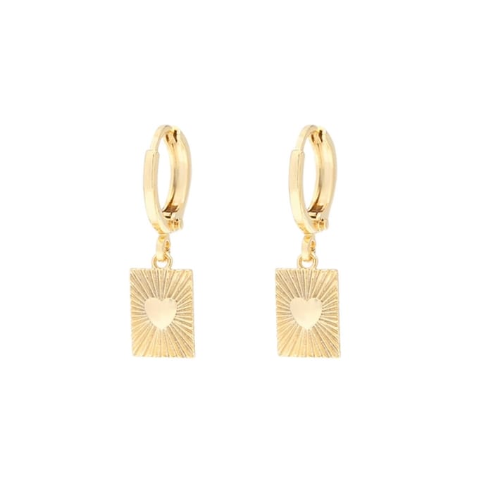 Oorbellen Show me love - Yehwang- goud - oorhangers
