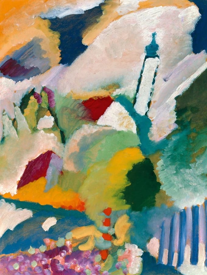 Kunstdruk Wassily Kandinsky - Kirche in Murnau 60x80cm
