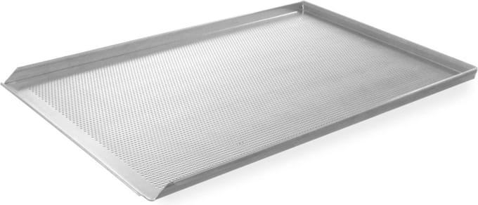 HENDI Geperforeerde ovenplaat – aluminium – 600x400x20 mm – 3 randen