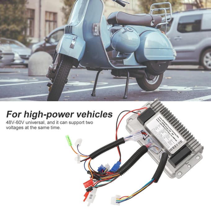 1000W Borstelloze Controller Sinusgolven 48V60V Universeel 3 Modi Gegoten Aluminium Behuizing E-bikes Onderdelen gray