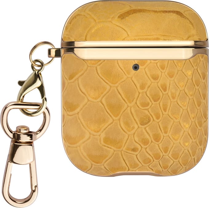 UNIQ Accessory Airpods - Airpods 2 Case - Snake Leather Geel