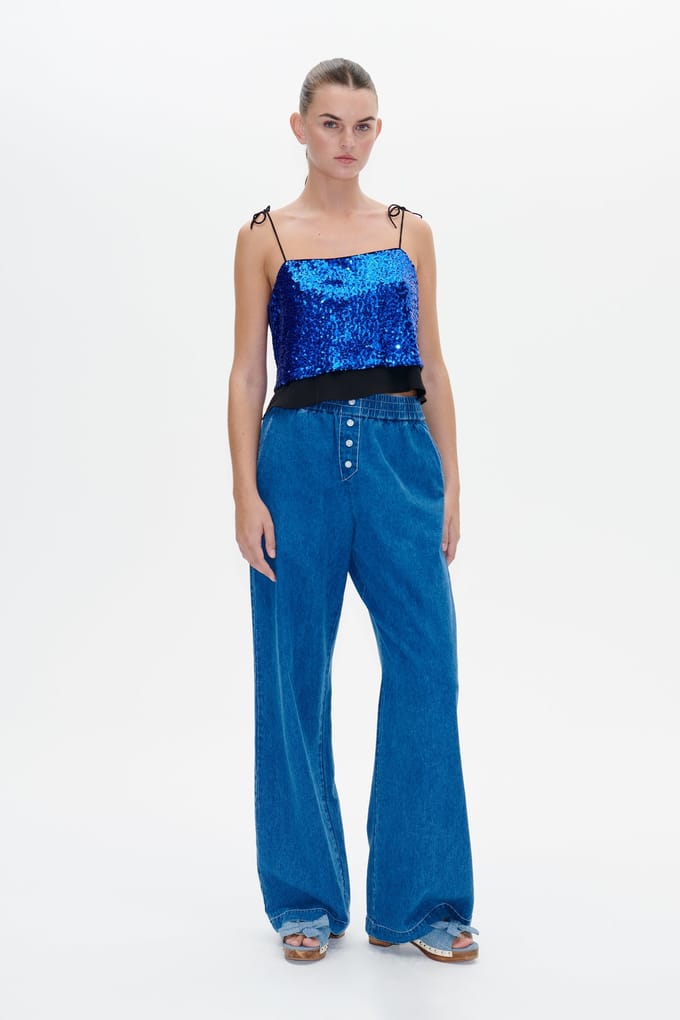 Baum und Pferdgarten Jovana Top Bluing Sequins Größe: M | Tanktops Outlet | Damen
