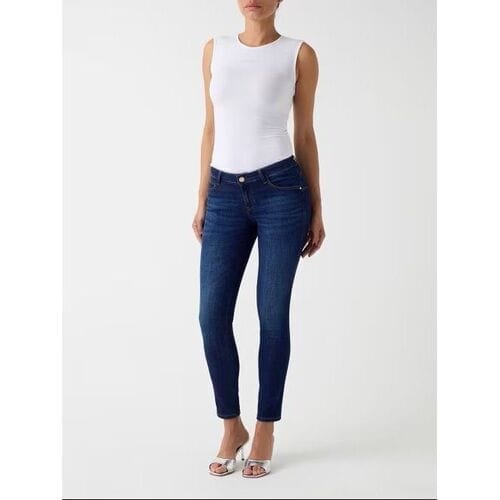 Slim fit jeans van katoenmix model 'Curve'