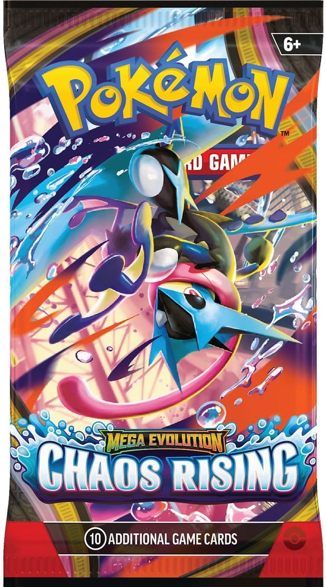 Pokemon TCG Mega Evolution Chaos Rising Booster – 10 kaarten per pakje