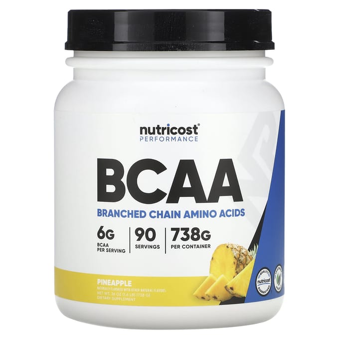 Nutricost, Performance Athlétique, BCAA, Ananas, 1,6 lb (738 g)