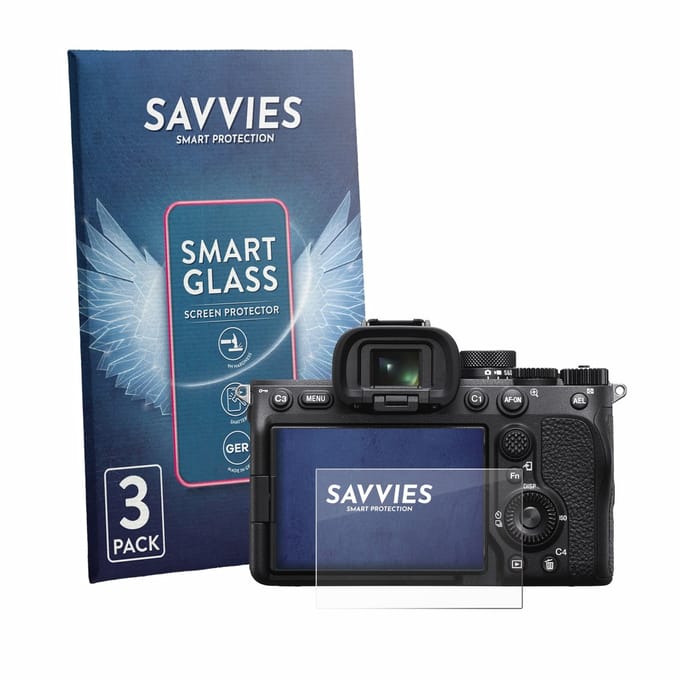 3 Stuks Savvies Screenprotector - geschikt voor Sony Alpha 7 IV - beschermfolie glas transparant