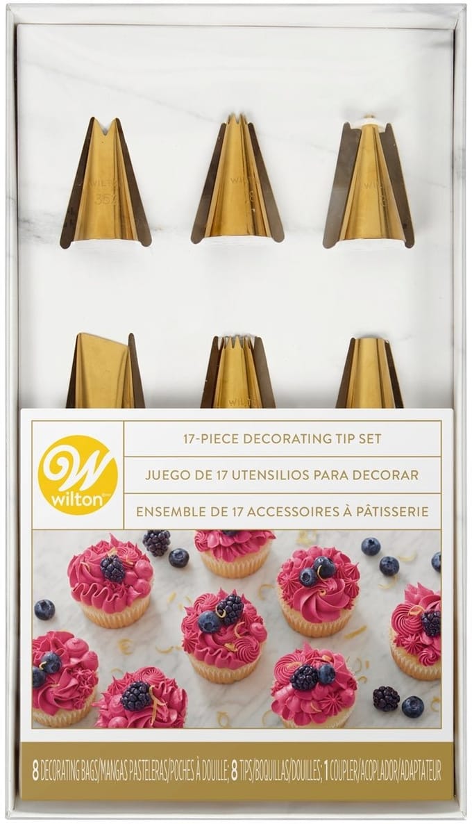 Wilton Spuitmondjes Set - Garneerspuit - Goud - 17-Delig