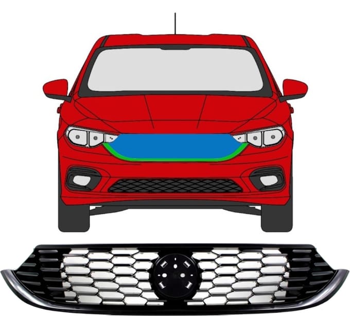Grill voor Fiat Tipo 2016- / Set