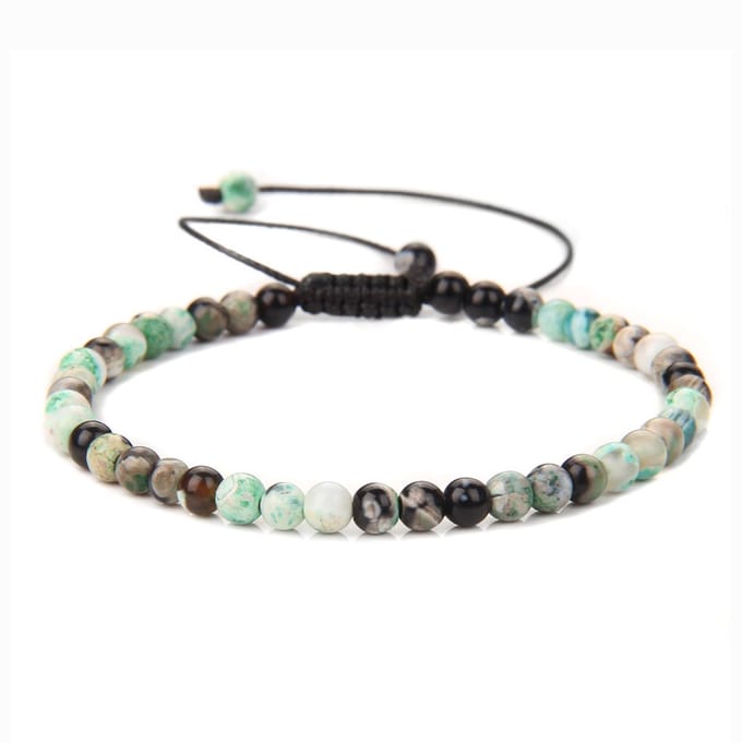 Marama - damesarmband Agaat turquoise - verstelbaar - edelsteen - minimalistische armband