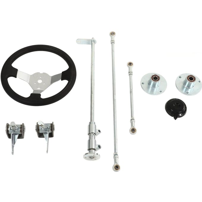 300mm Go Karts Stuurwiel Kit Stuurstang Kogelgewricht Tandheugel As Kit voor 100cc 125cc 140cc black