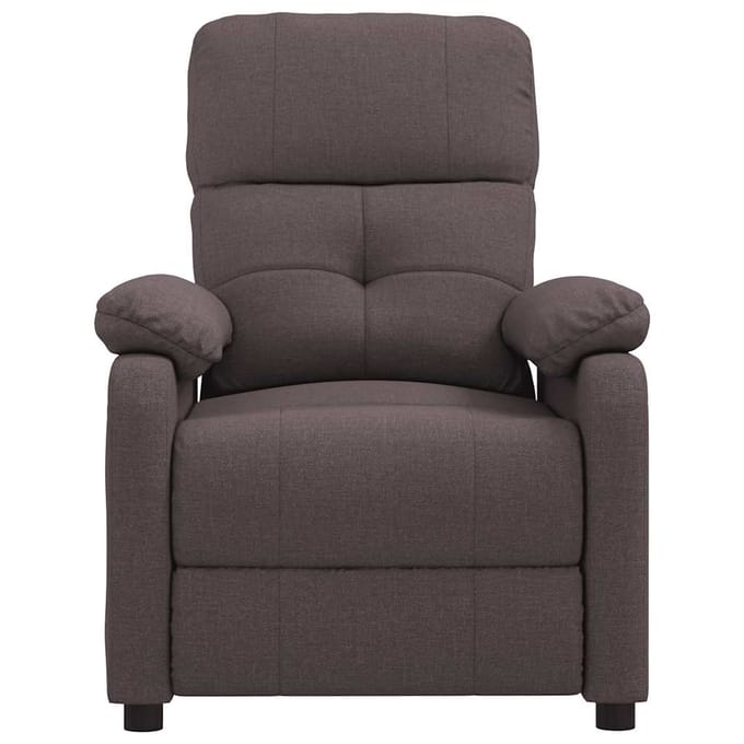 vidaXL - Fauteuil - verstelbaar - stof - donkerbruin