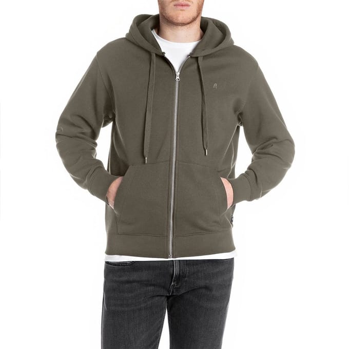 Replay Heren Sweatshirt regular fit Groen M Volwassenen