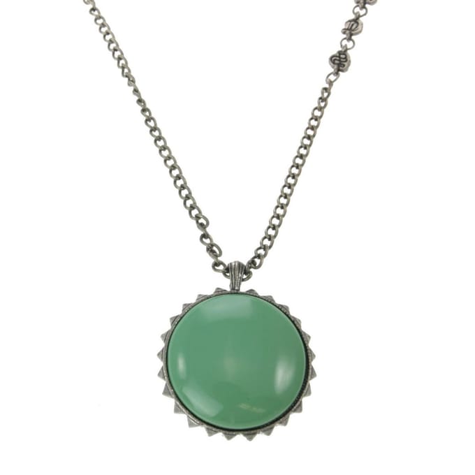 Behave - I Love Rock 'n Roll ketting groen met hanger - 78 cm