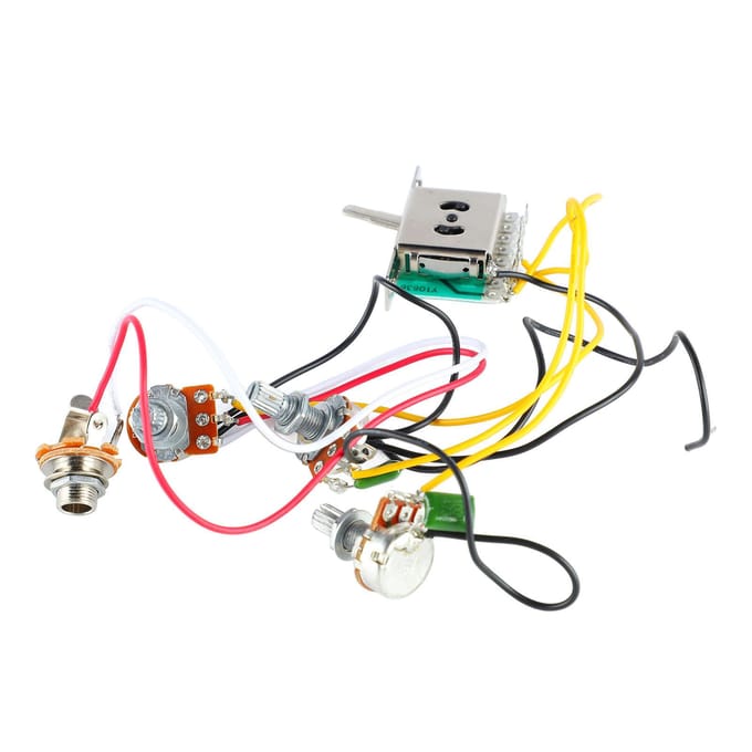 Gitaar Circuit Bedrading Accessoire 5-Weg Jack Schakelaar Gitaar Volume Toon Regeling Bedradingsset gray