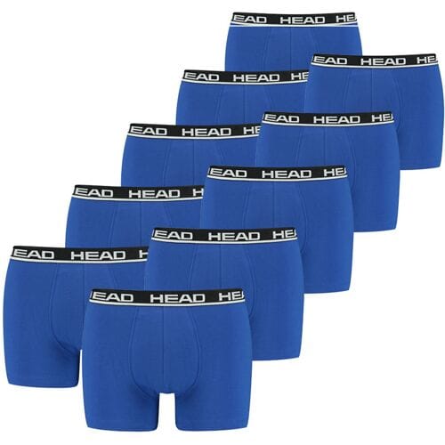 HEAD boxershorts Basic Blue/Black- 10-Pack Blauwe heren boxershorts - Maat M