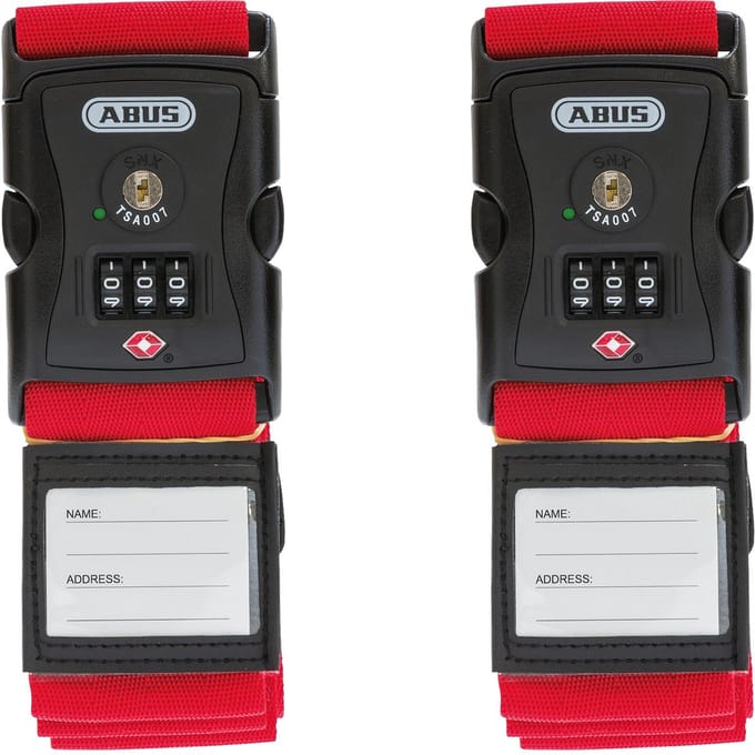 ABUS Kofferslot 620TSA/192 - USA Travel, cijfercode, 2 stuks, rood