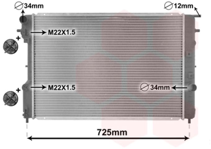 Van Wezel - RADIATOR VOOR OPEL OMEGA B 1994-1999 1300165