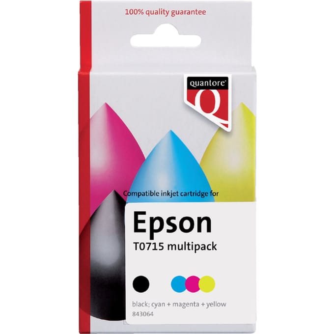 Inktcartridge Quantore alternatief tbv Epson T071540 zwart + kleur