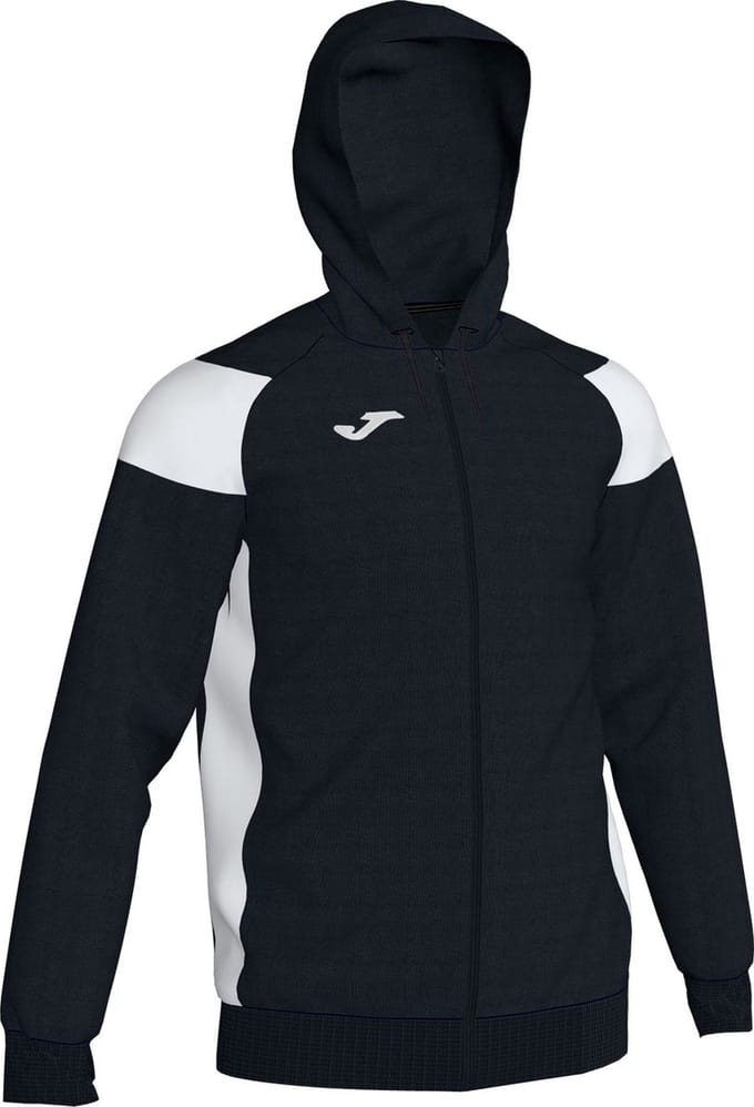 Joma Crew III Jas Met Kap Kinderen - Wit / Zwart | Maat: 152