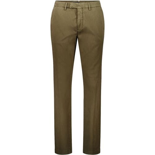 Gardeur Broek Tybalt Smooth Satine Weave Soft Touch Finest Cotton Donker Khaki / male