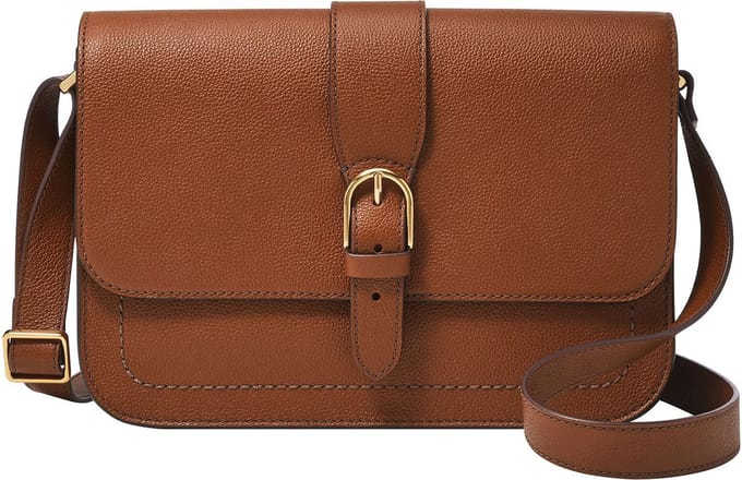 FOSSIL Schoudertas Zoey Large Crossbody Brown Bruine