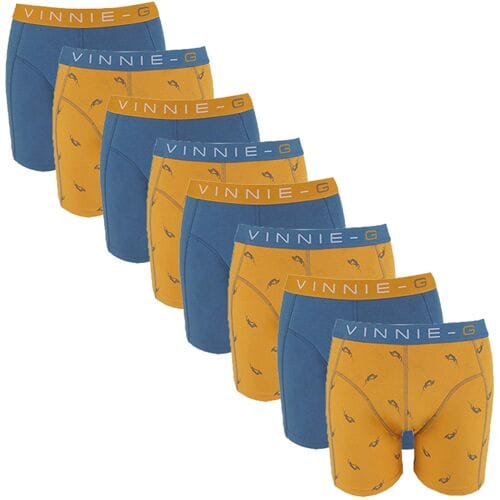 Vinnie-G Boys Kinder boxershorts Wakeboard Blue - Print - 8-pack-140/146