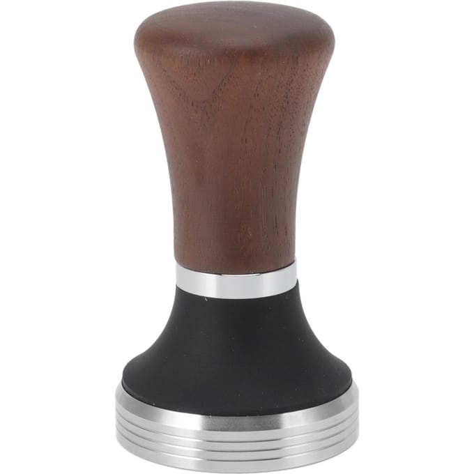 51mm Koffietamper Voedselkwaliteit Roestvrij Staal Druk Tamper met Houten Handvat voor Koffiegereedschap brown
