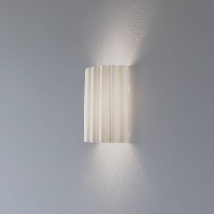 Duolla Wandlamp Aria, ecru, microvezel, E27