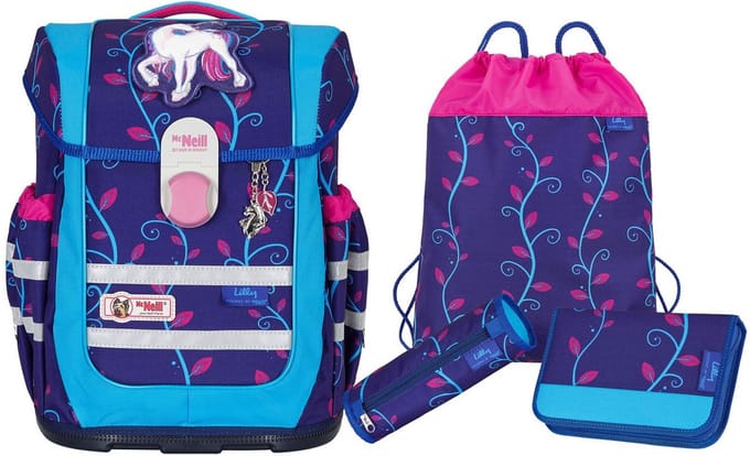 McNeill Schooltas Ergo Complete Set 4-delig Lilly Blauw Veelkleurig
