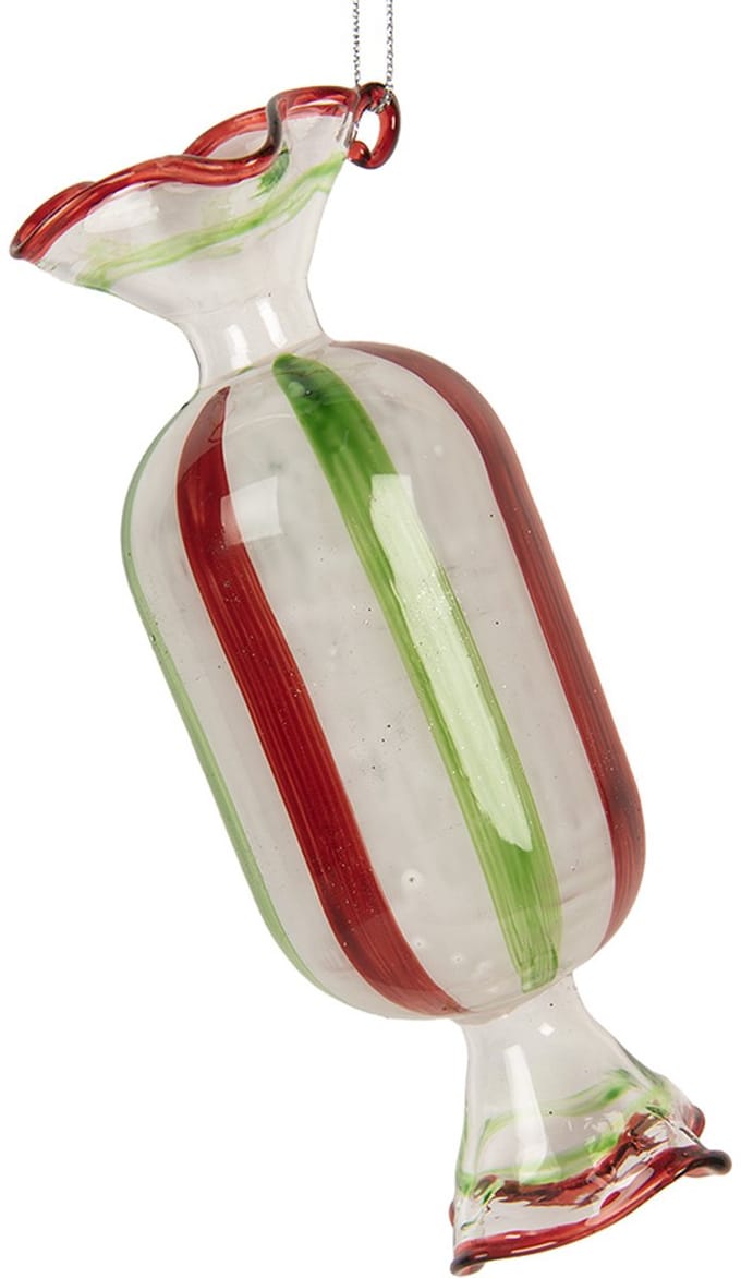 Clayre & Eef Kersthanger Ø 5x13 cm Wit Glas