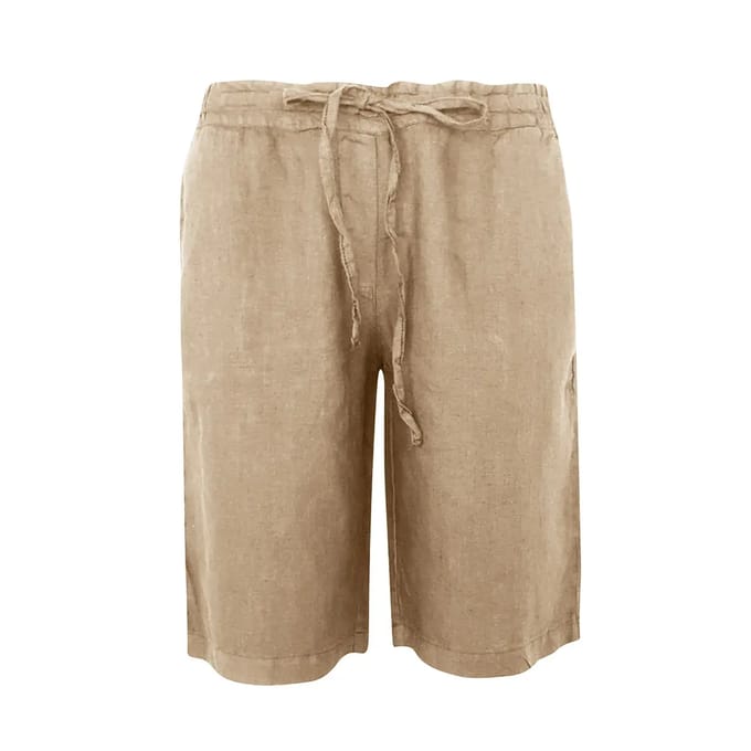 Bermuda voor dames Haris Cotton Essentials Knot Waist Slant Pocket