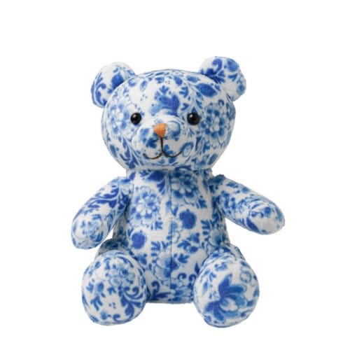 Heinen delfts blauw teddybeer medium