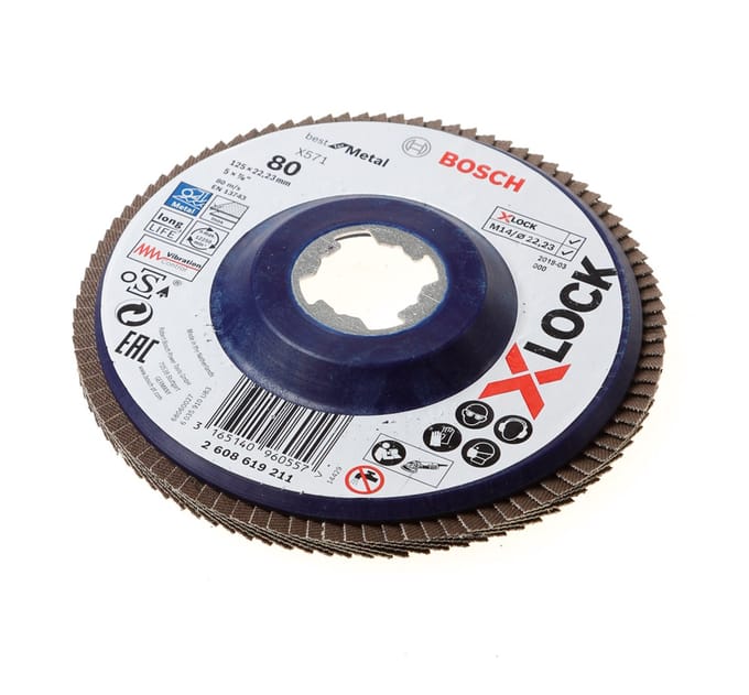 Bosch Lamellenschijf Xlock 125 k80 recht