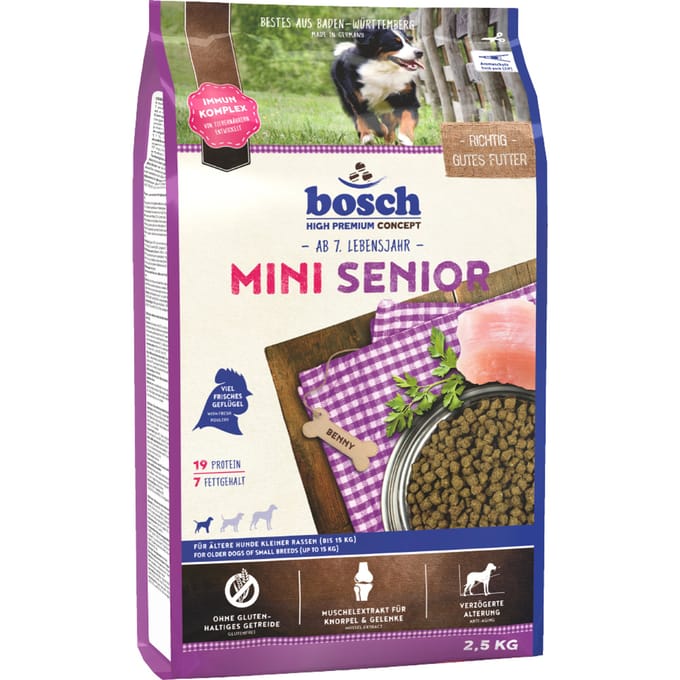 2x2,5kg bosch Mini Senior Hondenvoer