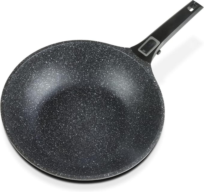 Wokpan 28 cm met Afneembare Handgreep