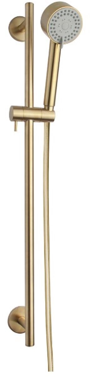 Sanifun Cendis luxe glijstangset compleet geborsteld messing 750