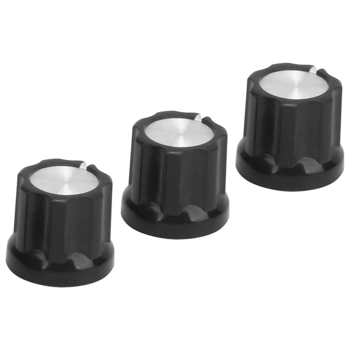 3 stuks Effectknop Volumeregeling Rotatieverstelknop Audioapparatuur Accessoires gray