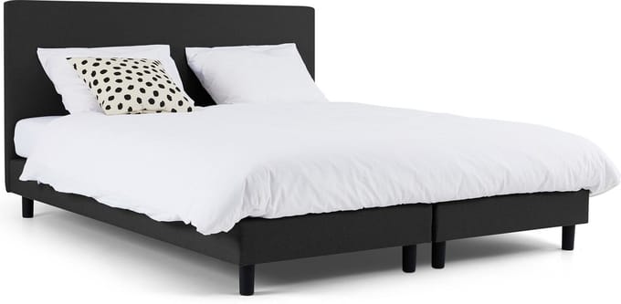 Maxi Box Ambra met Silver Pocket Deluxe Foam matras - 120 x 200 cm - dark grey