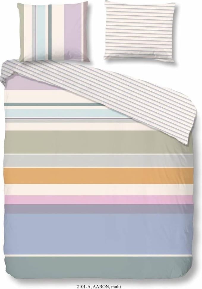 Good Morning Aaron - Dekbedovertrek - Eenpersoons - 140x200/220 cm + 1 kussensloop 60x70 cm - Multi