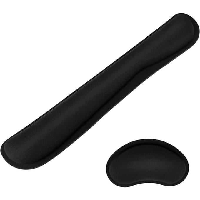 Repose-poignet tapis de souris clavier ensemble de Support de poignet mousse à mémoire ergonomique antidérapant souris de jeu de bureau noir