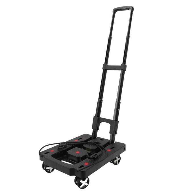 Opvouwbare Platte Kar met Wielen Draagbaar Multifunctioneel Utility Dolly Platform Kar voor Boodschappen black
