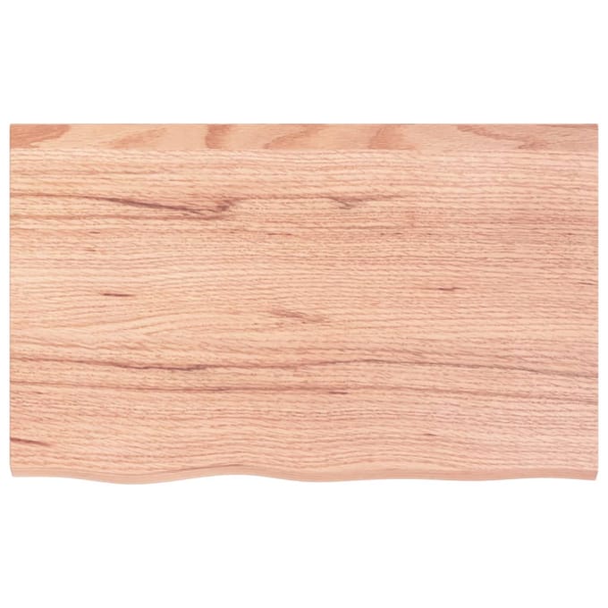 vidaXL - Tafelblad - 80x50x(2-6) - cm - behandeld - massief - eikenhout - lichtbruin