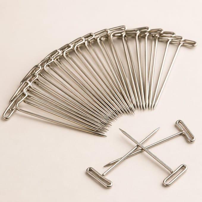 500 Stuks STALEN T-SPELDEN, Lengte 27MM, Kleur ZILVER